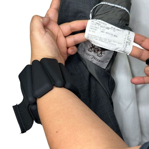 Hickey Freeman Suit Mens 42R 36x31 Gray Worsted Wool Milburn II - Picture 7 of 8